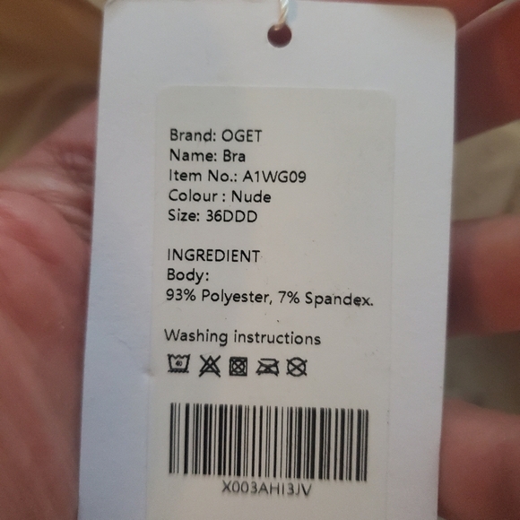 Seamless Nude Bra By OGET Size 36DDD Tons Of Support Padded - Picture 3 of 3